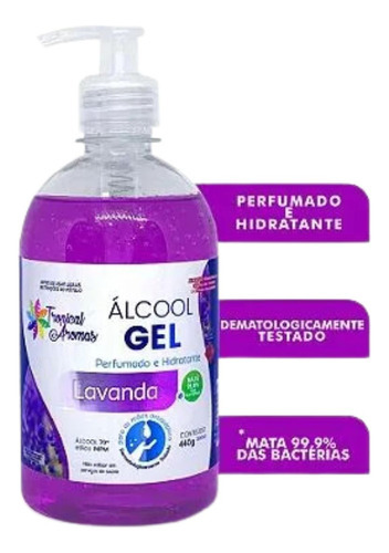 Gel Higienizador Perfumado 500ml Lavanda Tropical Aromas