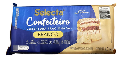 Chocolate Cobertura Confiteiro Selecta Medio Amargo 1kg 