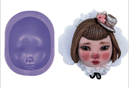 Moldes De Caras Color Violeta