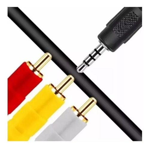 Cabo P2 St 4c + 3 Rca Níquel 1,5m - Alta Qualidade