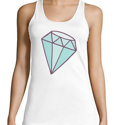 Musculosa Diamante Dibujo Colores