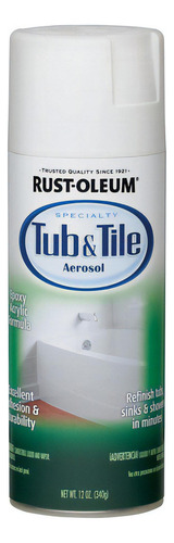 Pintura Aerosol Rust Oleum Bañera Y Azulejos Blanca 340g Color Blanco Mate