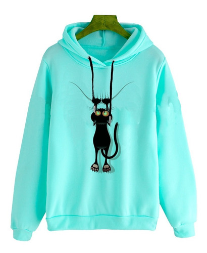 Buso Buzo Saco Hoodie Retrolive Gato Rasguña