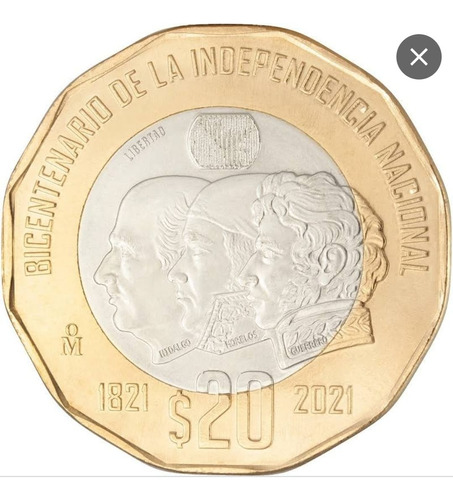 Moneda 20 Pesos Bicentenario De Independencia C/ Capsula