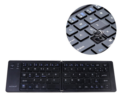 Mini Teclado Bluetooth Plegable Portátil Ios Android Windows