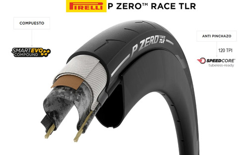 Llanta Pirelli P Zero Race Tlr Classic 700x28c Tubeless Color Negro/Café