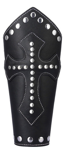 Brazales Medieval Vendaje Steampunk Cuero Pu Con Remaches