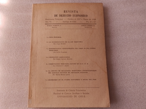 Revista De Derecho Económico Oct 1967 A Marzo 68