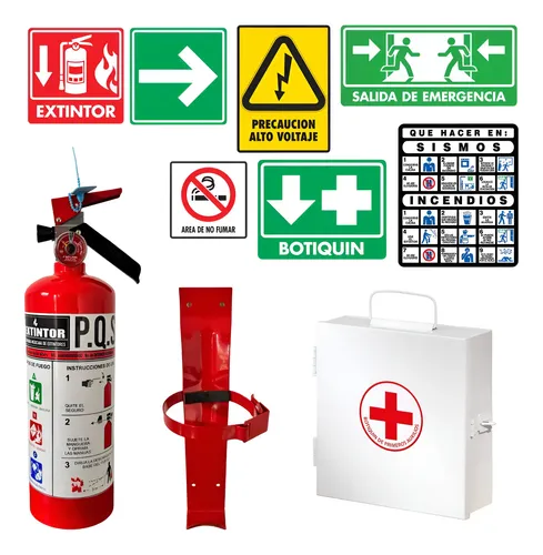 Kit Extintor Completo + Carta De Proteccion Civil + Dictamen
