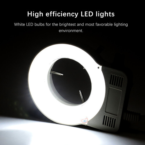 Microscopio Led De Brillo Ajustable Con Luz Redonda