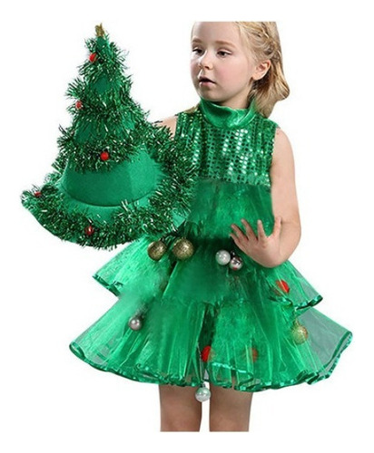Un Vestido De Disfraz De Árbol De Navidad Para Niños Pequeño