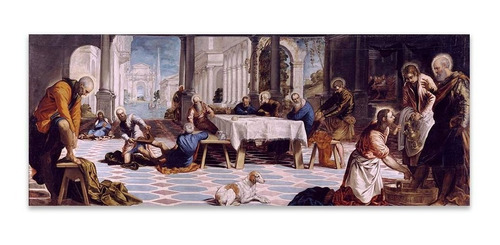 Cuadro Canvas Fine Art El Lavatorio Tintoretto 39x100 M Y C