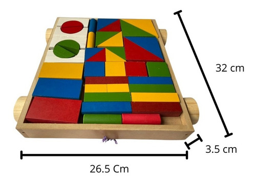 Carro Arquitecton En Caja Bloques D Juego Infantil Didáctico