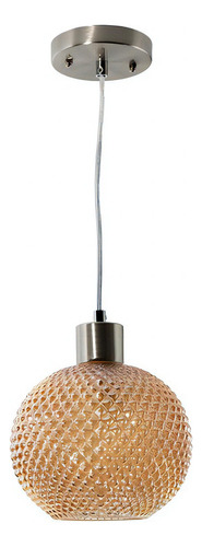 Lámpara Colgante Níquel Satinado E27 40w 1 Luz