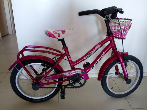 Bicicleta Halley 19058 Niña Rod. 16 Con Rueditas Fuxcia (Usado)