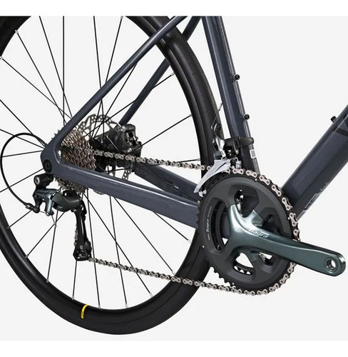 Bicicleta de carretera Ncr Cf Tiagra Van Rysel con cuadro gris carbono, talla G