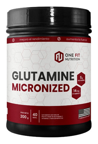Glutamina Micronizada 200 Grs One Fit Recuperación  Muscular