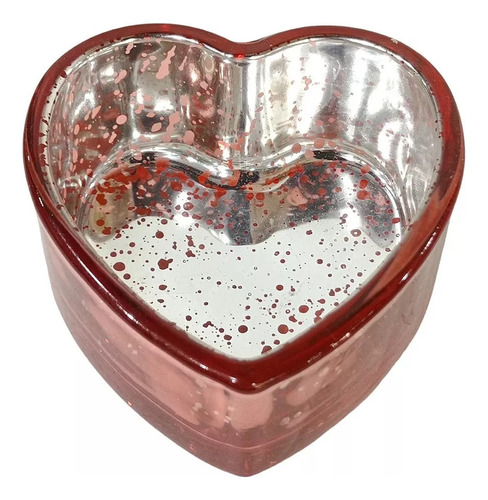 Porta Vela Corazon De Vidrio Deco Souvenir X1 Unidades