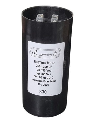 Capacitor 250-300uf 330vac  Eletrolítico P/ Partida De Motor