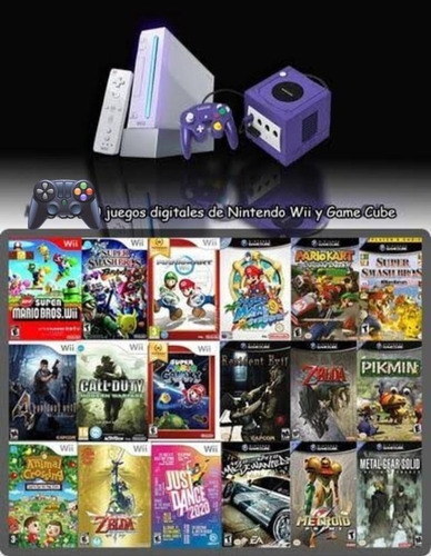 Nintendo Wii Llena De Juegos, 30 De Wii Y 30 De Gamecube 