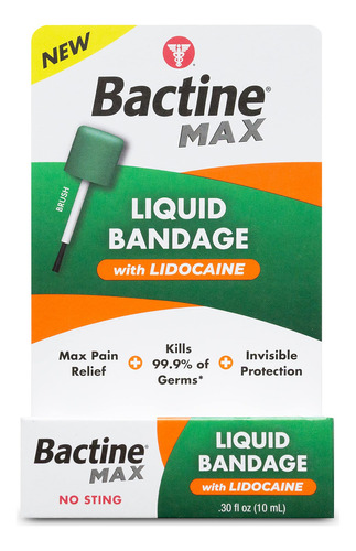 Bactine Max Vendaje Líquido Con Lidocaína. 30 Onzas Líqu.