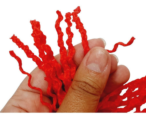 Cabelo Micro Zizi Miojo 4 Pacote + Agulha+ 10 Anel +lastex Cor Vermelho 80g - F19