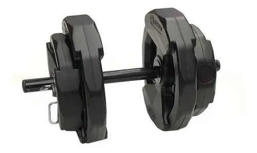 Mancuerna 15 Kg En Discos Pvc Con Manijas Body Pesas Gym