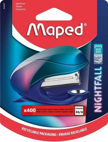 Imagen 4 de 6 de Abrochadora Mini Nightfall Blister Standard 26/6 X400 Maped
