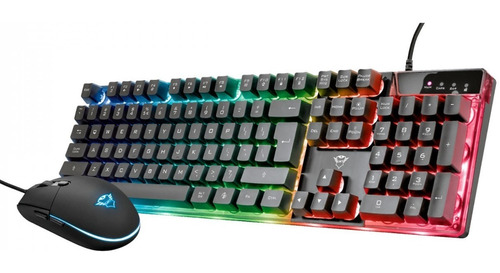 Kit Gamer Trust Teclado Y Mouse Cable Usb Azor Gxt 838
