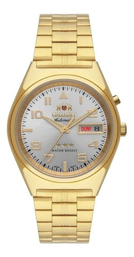 Relógio Dourado 469gp083 S2kx Orient Automático Masculino Cor do fundo Prateado