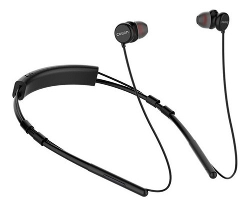 Auriculares Bluetooth 5.0 Cowin He6 Con Sonido Estéreo Hd,auriculares De Cuello Con Función De Conversación Con Micrófono, Auriculares Deportivos, Anti Sudor,color Negro