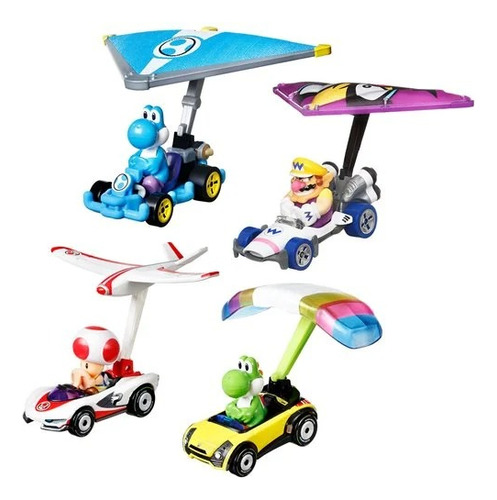 Carritos Hot Wheels Mario Kart Planeadores Wario Esc 1:64