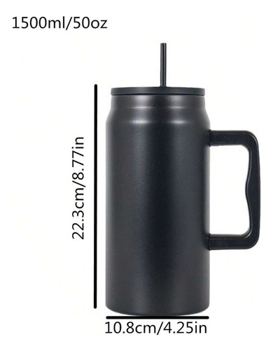 15 Termo 50oz Vaso Con Asa Y Tapa Popote Colores Mayoreo Surtido