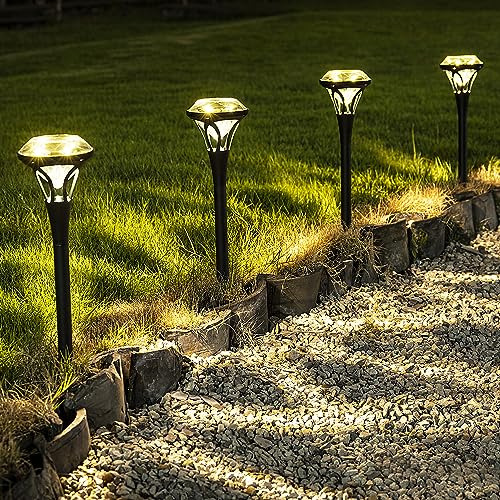 Conjunto De 6 Luces Solares De Camino Forma De Diamante...