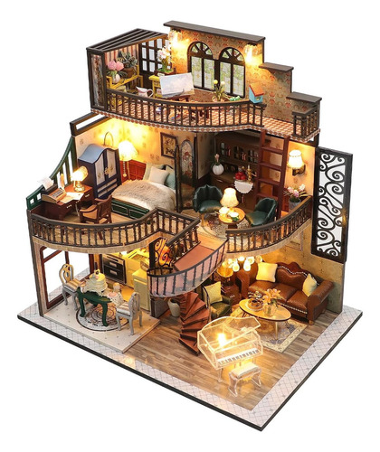 Kisoy Casa De Muñecas En Miniatura Pabellón De Sueños