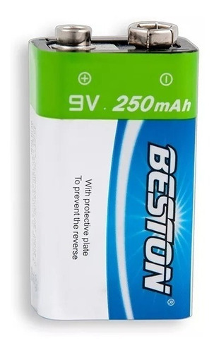 Batería Pila 9v Voltios 250mah Recargable Beston Original