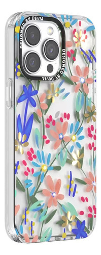 Protector Case Floreado C/ Brillos iPhone 15 Pro Max - Cover