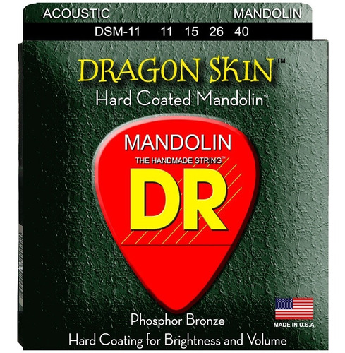 Encordoamento Dr Strings Dragon Skin Mandolin 11-15-26-40