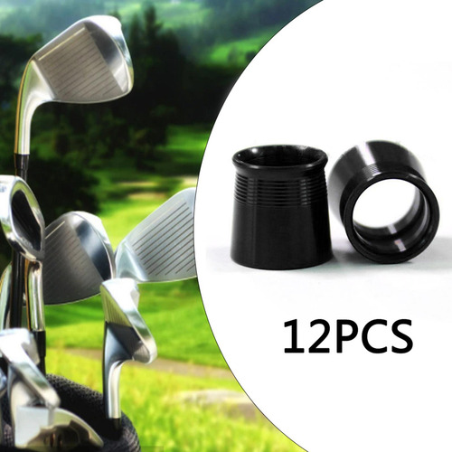 12x Virolas De Golf Duraderas Adaptador De Punta Negro