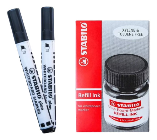 Kit Set Marcador Negro Stabilo Borrable Mas Tinta Negra