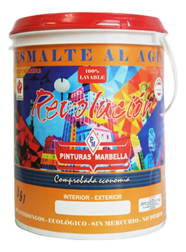 Esmalte Al Agua Lavable Marbella Colores Galon