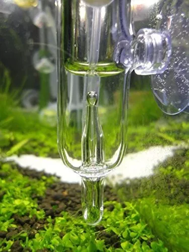 Difusor de CO2 de vidrio de polen con contador de burbujas para acuario  plantado tanque