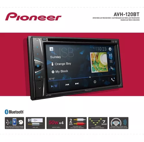 New Pioneer DEH-6150BT Car Radio FM/AM Bluetooth Mp3/WMA/AAC Front Aux USB  RDS