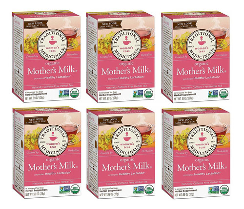 Té Para La Lactancia Orgánico Mother's Milk 96 Sobres-6cajas