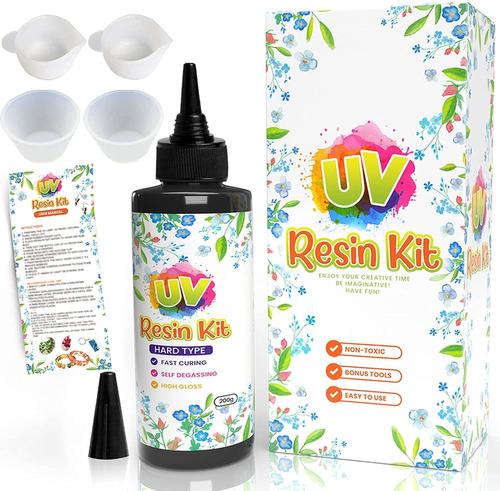 Kit De Resina Epoxi Uv Transparente  Herramientas Hacer...