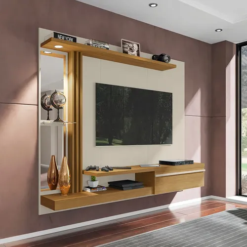 Painel Denver para Tvs 55 Polegadas LED Elétrico e Fc Off White/cinamomo — R$ 599,00 em Mercado Livre