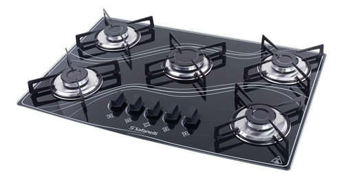 Kit Forno De Embutir 45l + Cooktop 5 Bocas Preto Safanelli