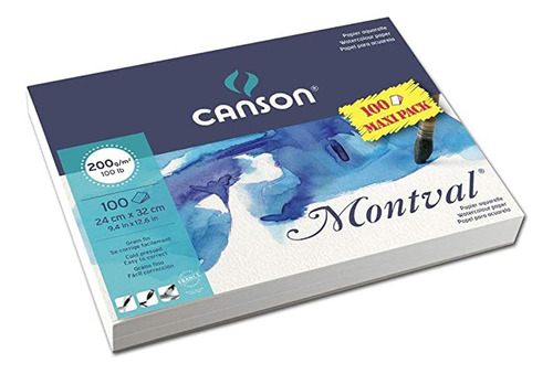 Papel Aquarela Montval Canson 100% Celulose | Branco