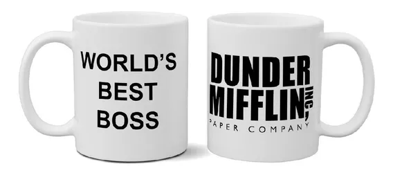 Taza De Cerámica Worlds Best Boss - The Office Con Caja Aaa