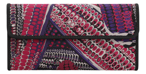 Cartera De Bolsillo Pineda Covalin Diseño Mazorca Color Negro/moradorosa